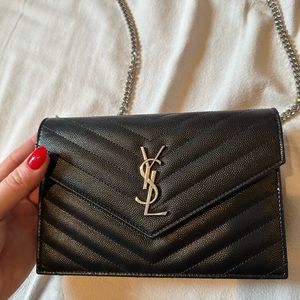 Saint Laurent Monogramme Chain Wallet Bag